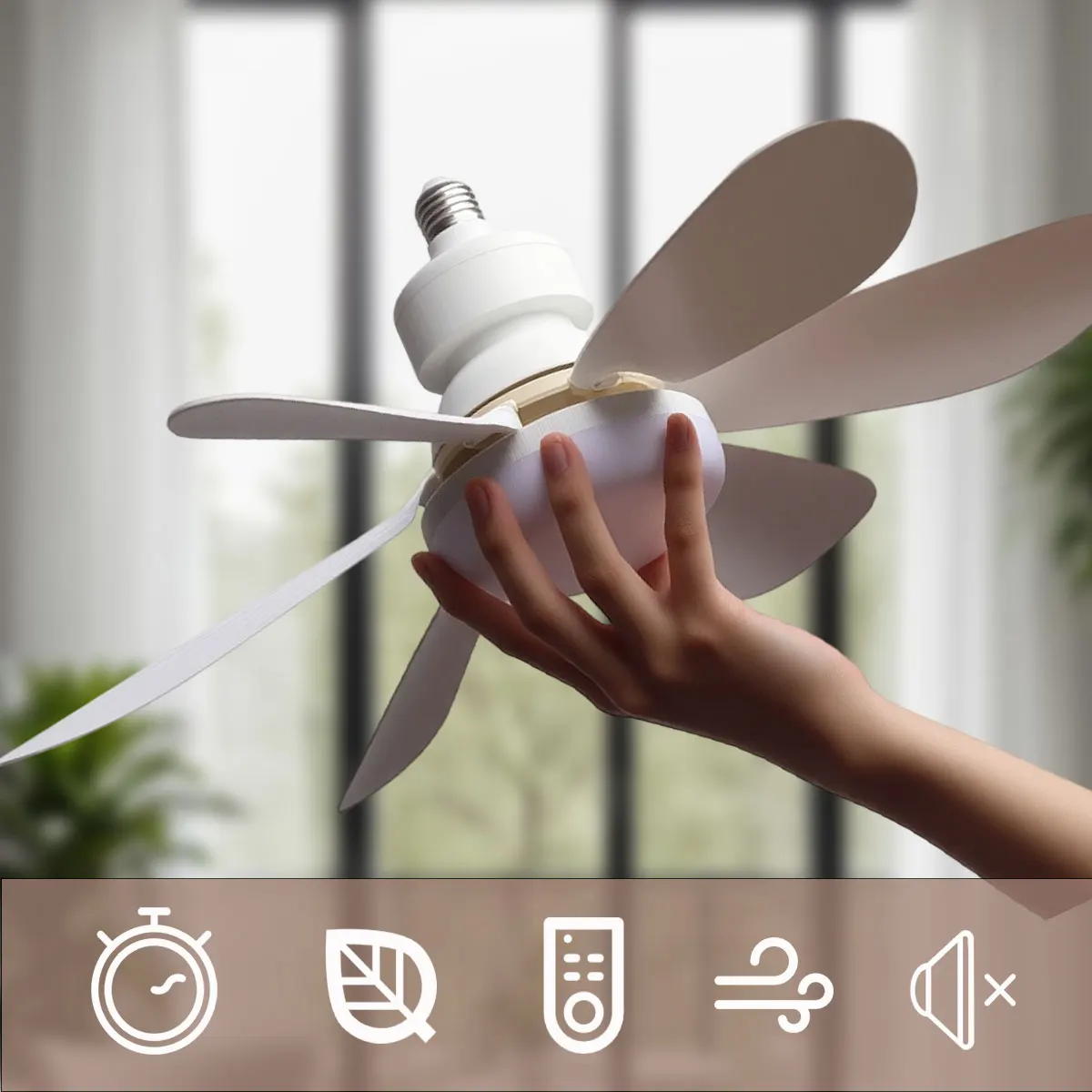 مروحة سقف E27 LED مع جهاز تحكم عن بعد، 30 وات 40 وات، وظيفة التعتيم، مناسبة لغرفة المعيشة والمكتب والاستخدام المنزلي، 85-265 فولت