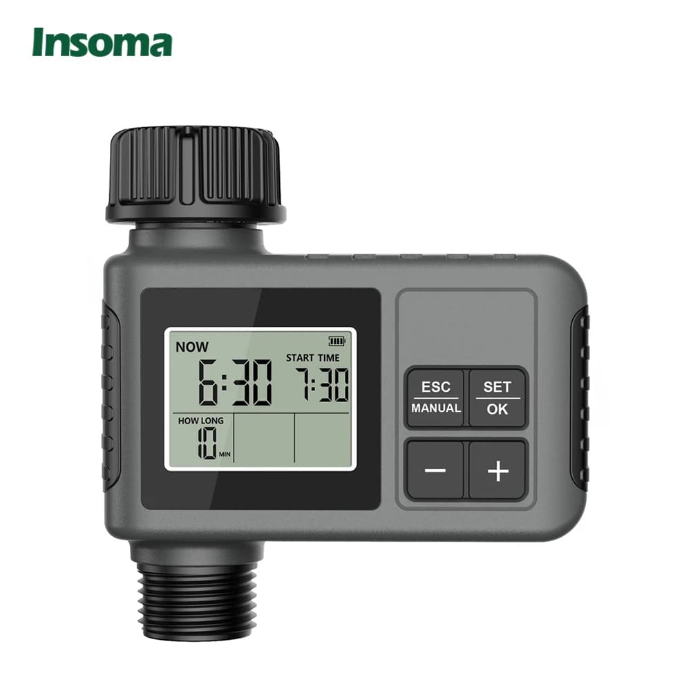 Insoma – minuterie d’eau automatique, système d’arrosage Intelligent, minuterie d’arrosage, équipement de programmeur de jardin, écran LCD IPX7