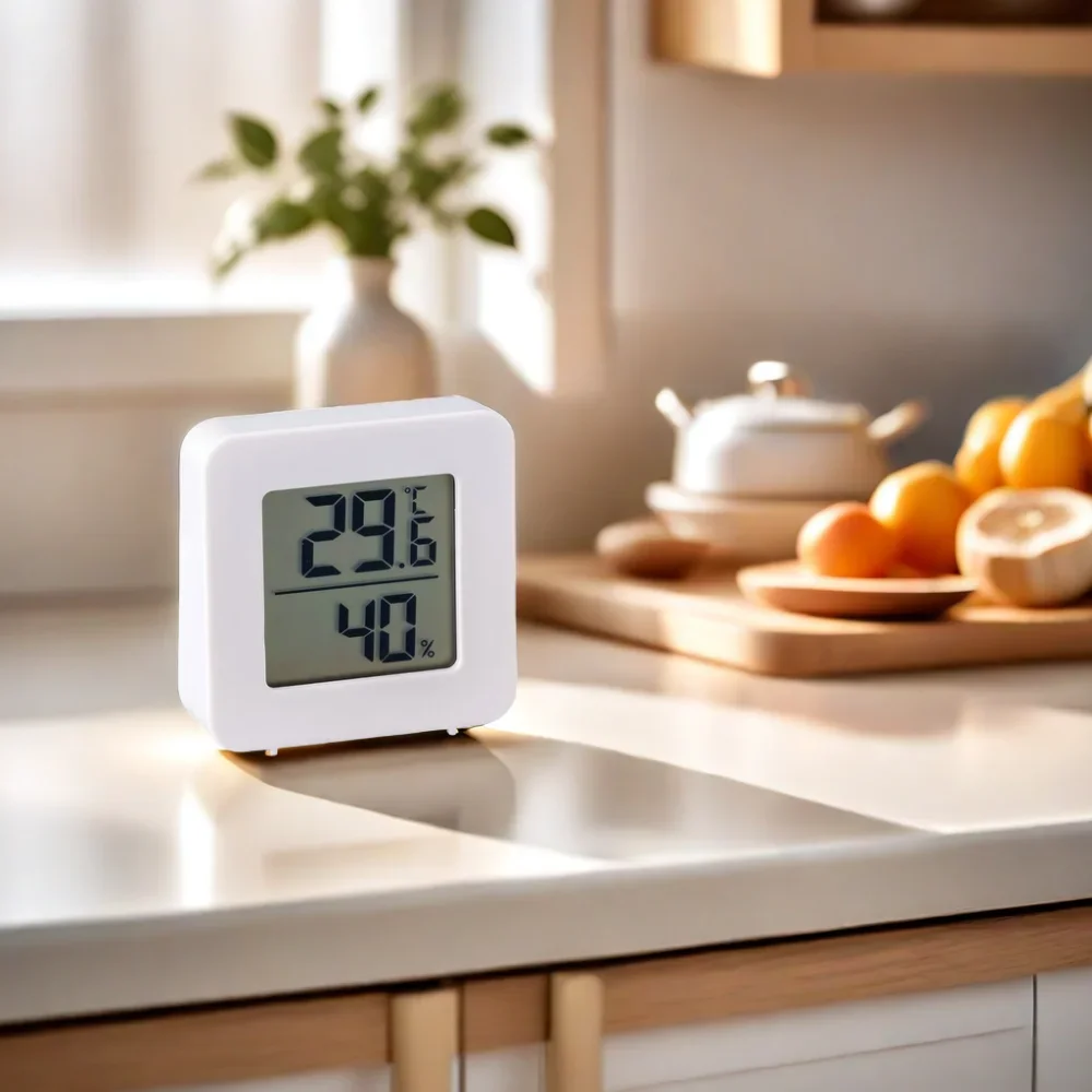 Jauge de température pour pièce, Mini thermomètre et hygromètre numérique avec capteur mural, écran LCD pour usage domestique